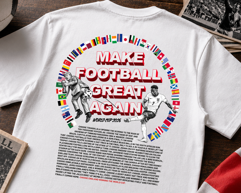 LIMITED EDITION ENGLAND SUPPORTERS WORLD CUP T-SHIRT